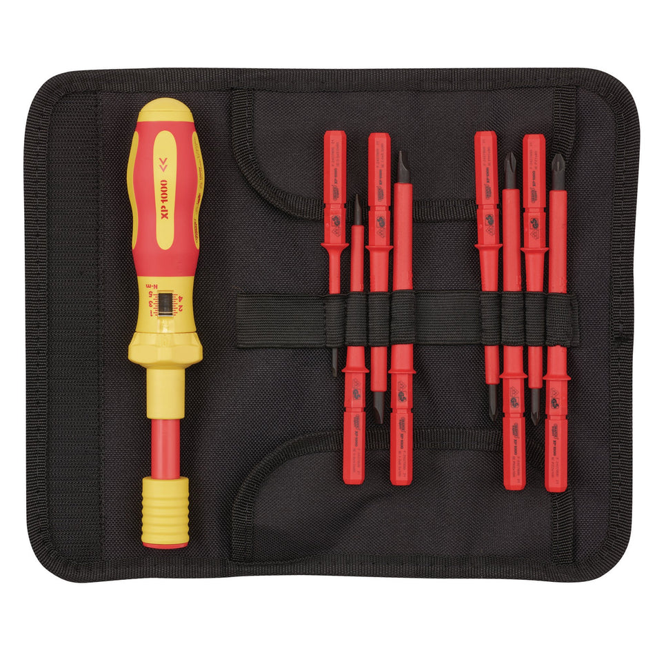DRAPER Expert Ergo Plus ; 9 Piece Interchangeable VDE Torque Screwdriver Set: Model No.965T/9