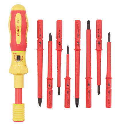 DRAPER Expert Ergo Plus ; 9 Piece Interchangeable VDE Torque Screwdriver Set: Model No.965T/9