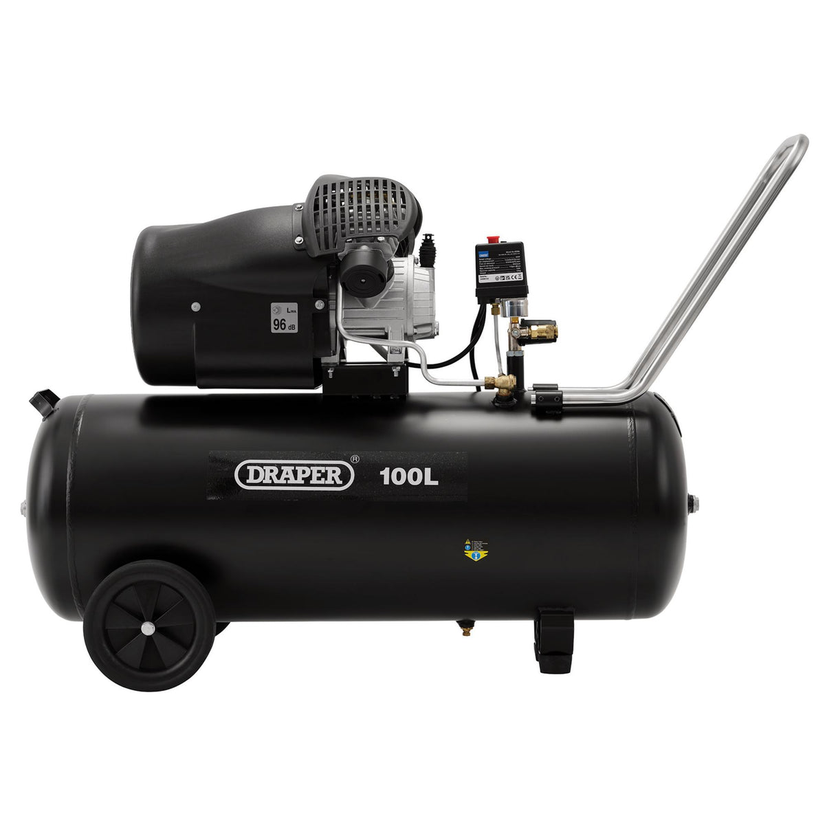 DRAPER 100L 230V 2.2kW (3hp) V-Twin Air Compressor: Model No.DA100/412TV