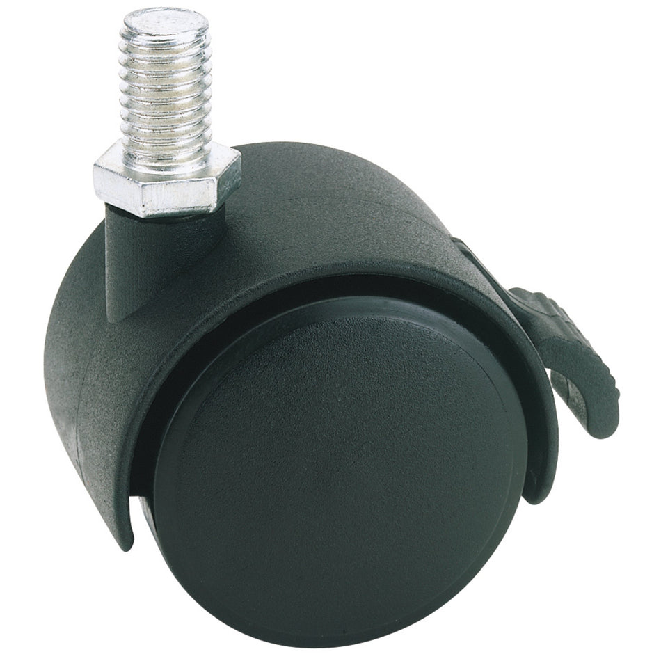 DRAPER 40mm Dia. Twin Nylon Castor with Brake - S.W.L 25Kg: Model No.60140BB