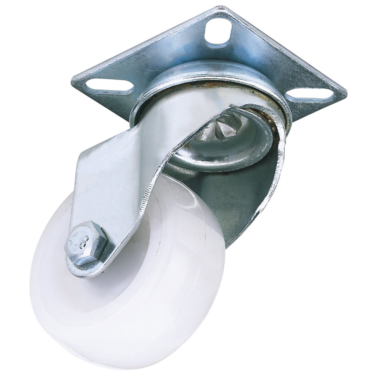 50mm Dia. Swivel Plate Fixing Nylon Wheel - S.W.L. 50Kg: Model No. 60450P