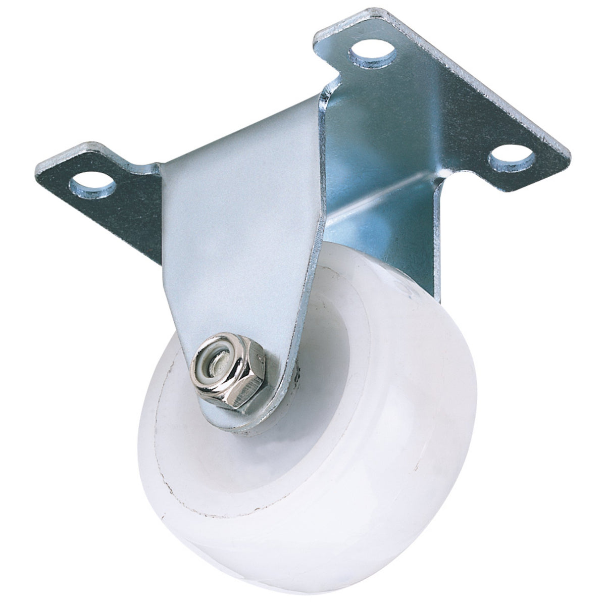 DRAPER 50mm Dia. Fixed Plate Fixing Nylon Wheel - S.W.L. 75Kg: Model No.60450F