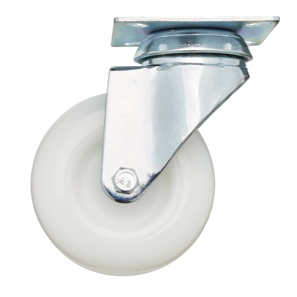 DRAPER 75mm Dia. Swivel Plate Fixing Nylon Wheel - S.W.L. 70Kg: Model No.60475P