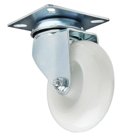 DRAPER 75mm Dia. Swivel Plate Fixing Nylon Wheel - S.W.L. 70Kg: Model No.60475P