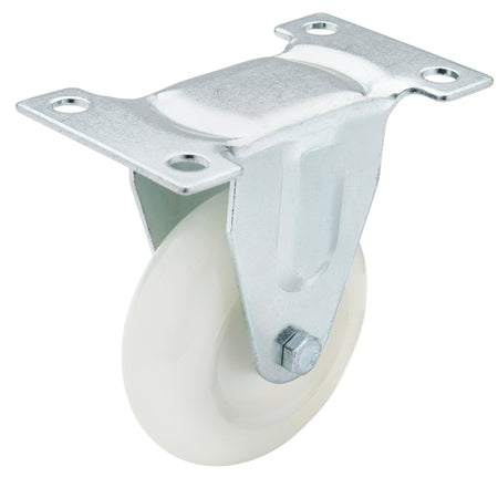 DRAPER 75mm Dia. Fixed Plate Fixing Nylon Wheel - S.W.L. 100Kg: Model No.60475F