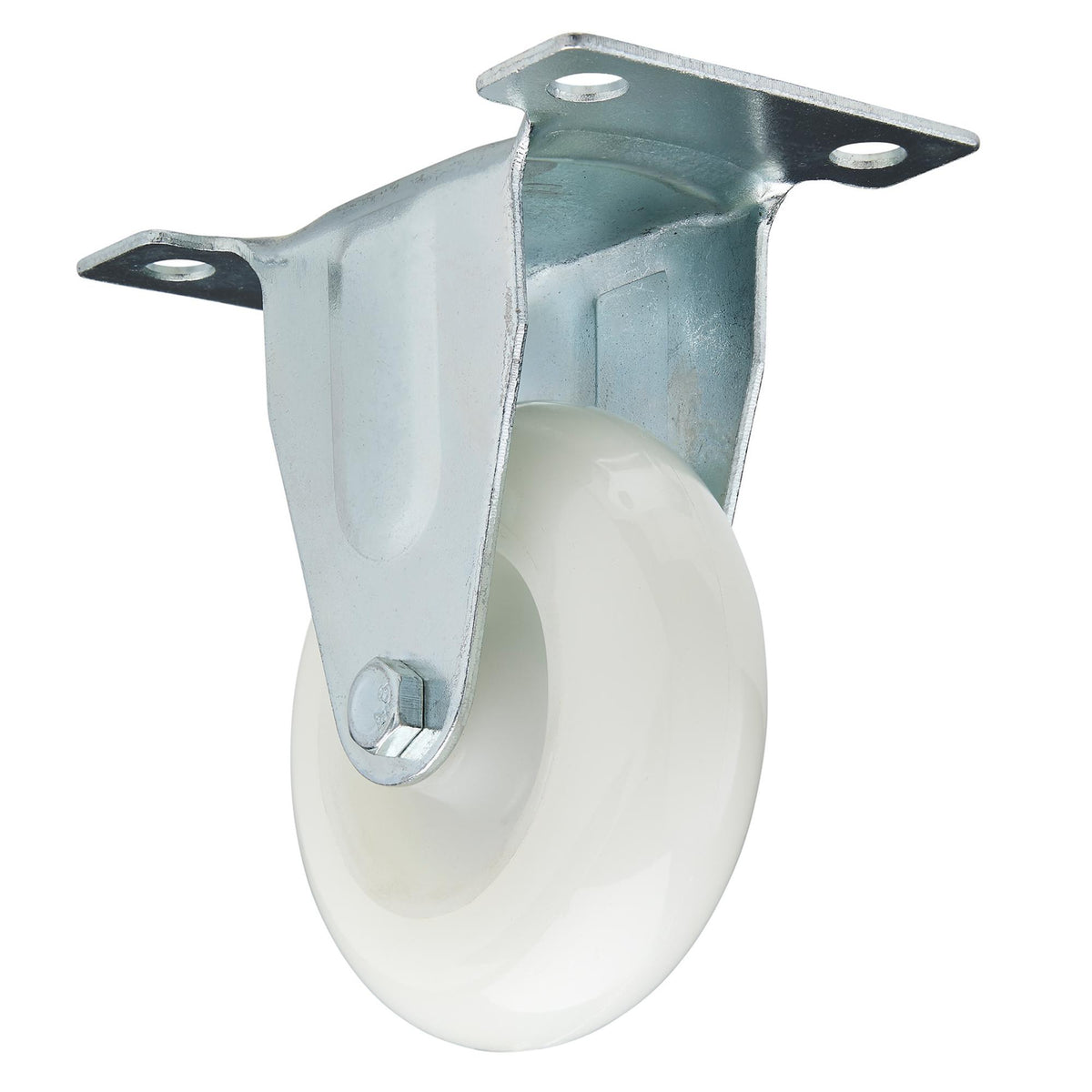 DRAPER 75mm Dia. Fixed Plate Fixing Nylon Wheel - S.W.L. 100Kg: Model No.60475F