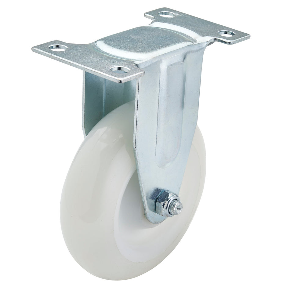 DRAPER 100mm Dia. Fixed Plate Fixing Nylon Wheel - S.W.L. 125Kg: Model No.604100F