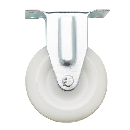 DRAPER 100mm Dia. Fixed Plate Fixing Nylon Wheel - S.W.L. 125Kg: Model No.604100F