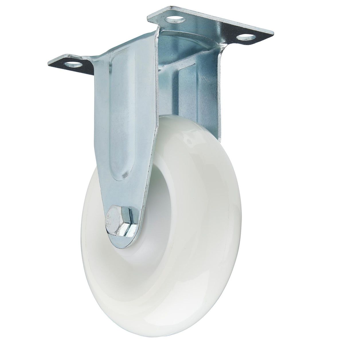 DRAPER 100mm Dia. Fixed Plate Fixing Nylon Wheel - S.W.L. 125Kg: Model No.604100F