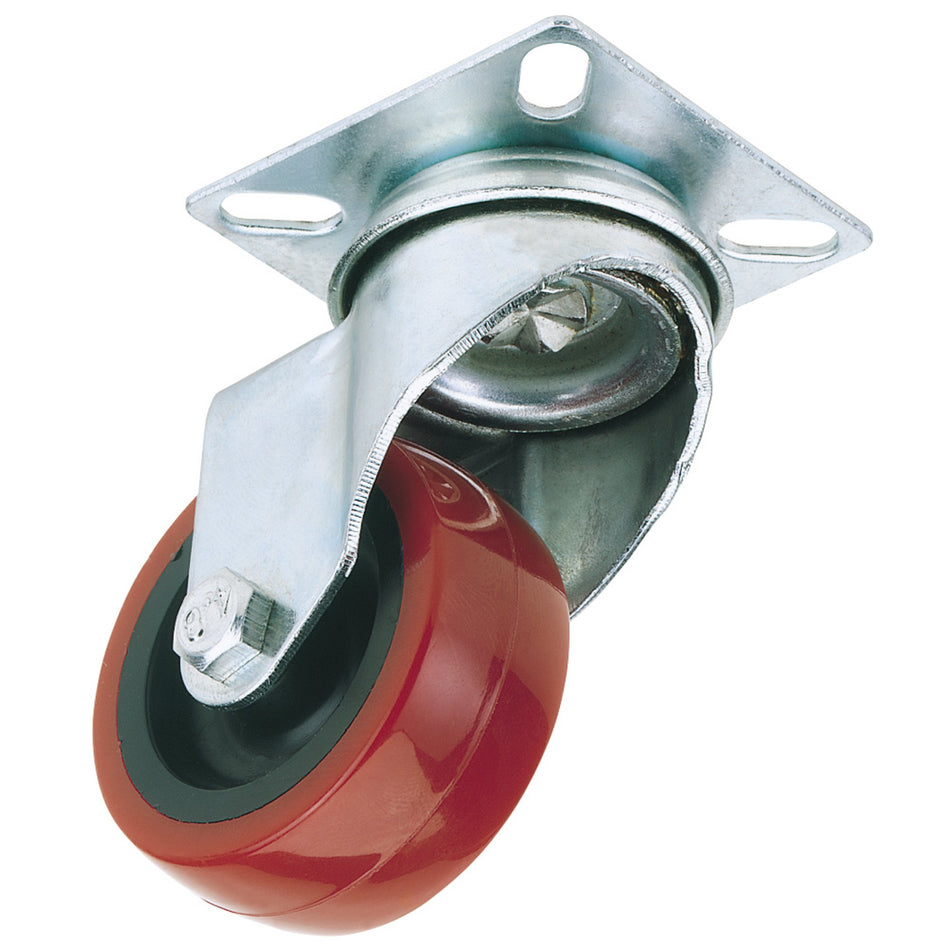 DRAPER 50mm Dia. Swivel Plate Fixing Polyurethane Wheel - S.W.L. 50Kg: Model No.60550P