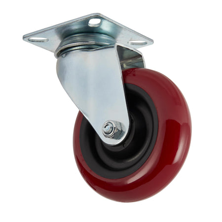 DRAPER 100mm Dia. Swivel Plate Fixing Polyurethane Wheel - S.W.L. 125Kg: Model No.605100P