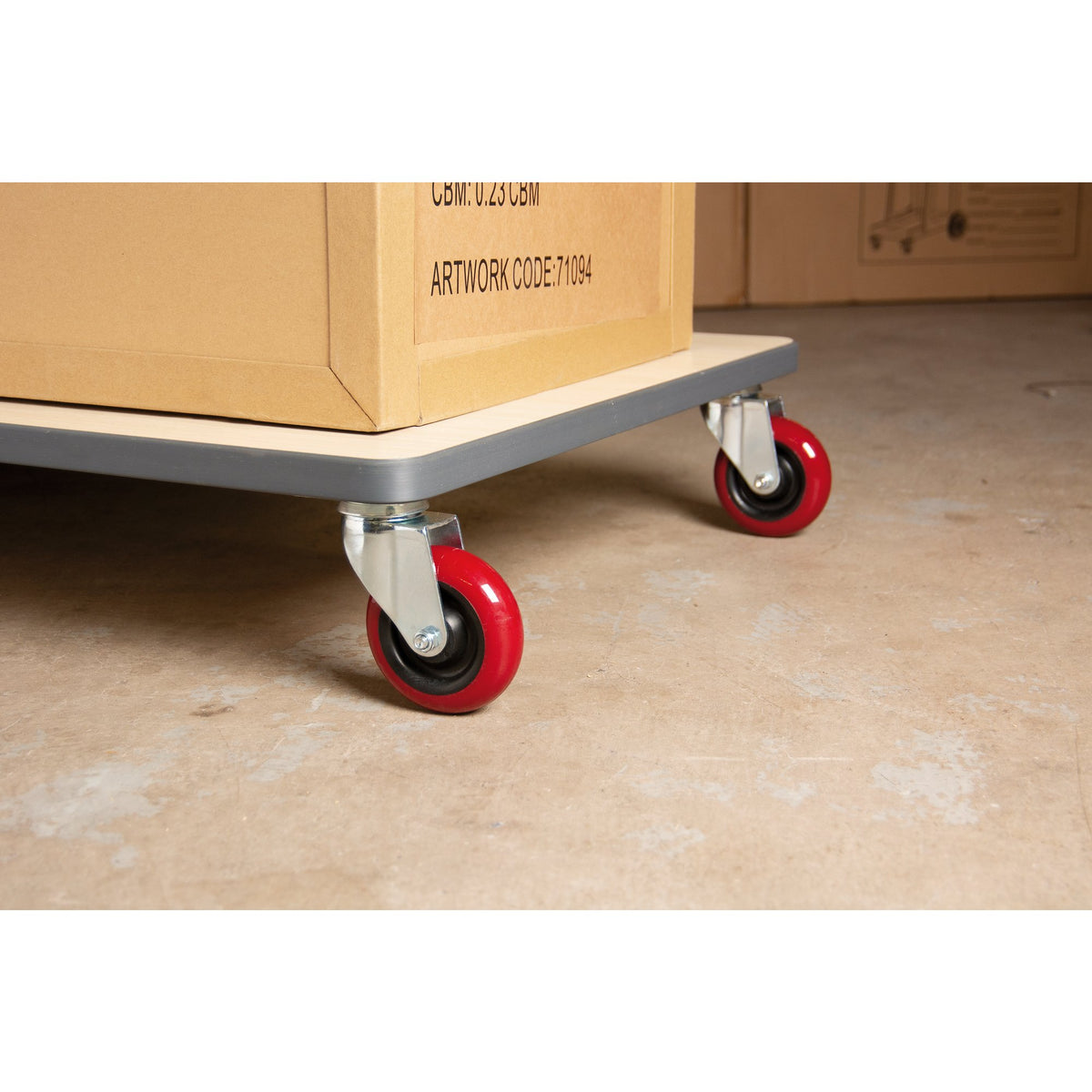 DRAPER 100mm Dia. Swivel Plate Fixing Polyurethane Wheel - S.W.L. 125Kg: Model No.605100P