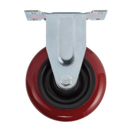 DRAPER 100mm Dia. Fixed Plate Fixing Polyurethane Wheel - S.W.L. 125Kg: Model No.605100F