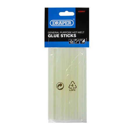 DRAPER Pack of 12 Hot Melt Glue Sticks: Model No.AG1
