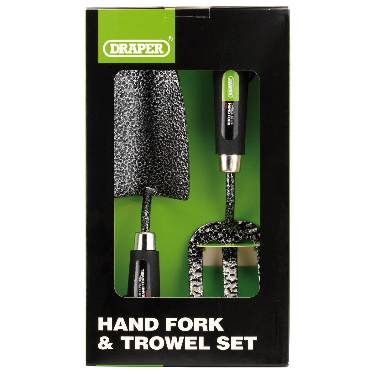 DRAPER 2 Piece Carbon Steel Heavy Duty Hand Fork and Trowel Set: Model No.GCFT2