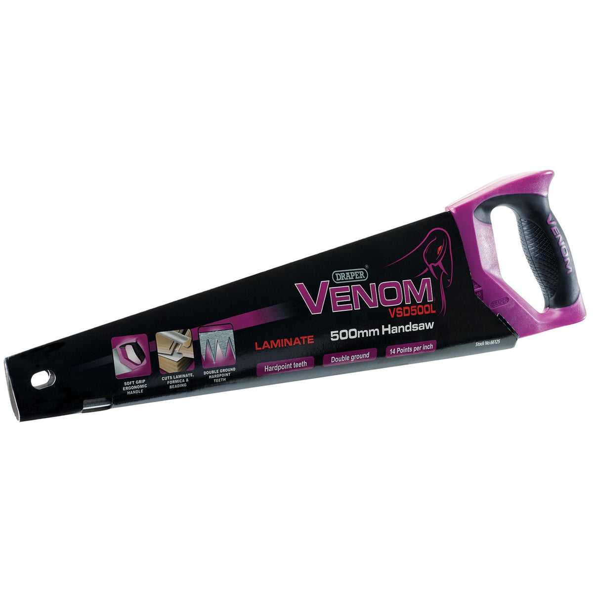 Draper Venom Double Ground Laminate Saw: Model No.870-1ZIVSD500L
