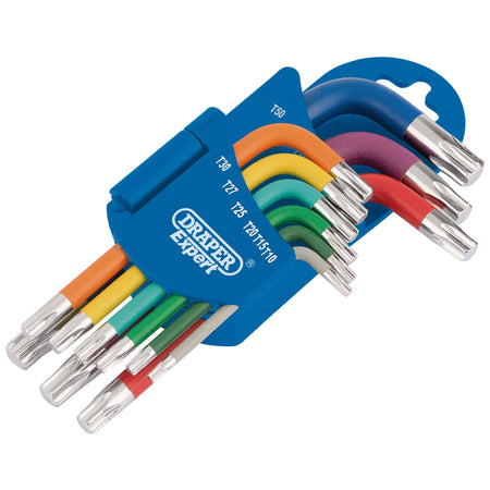 Metric Coloured Short Arm Draper TX-STAR Key Set (9 Piece): Model No.870-1ZITX9/C