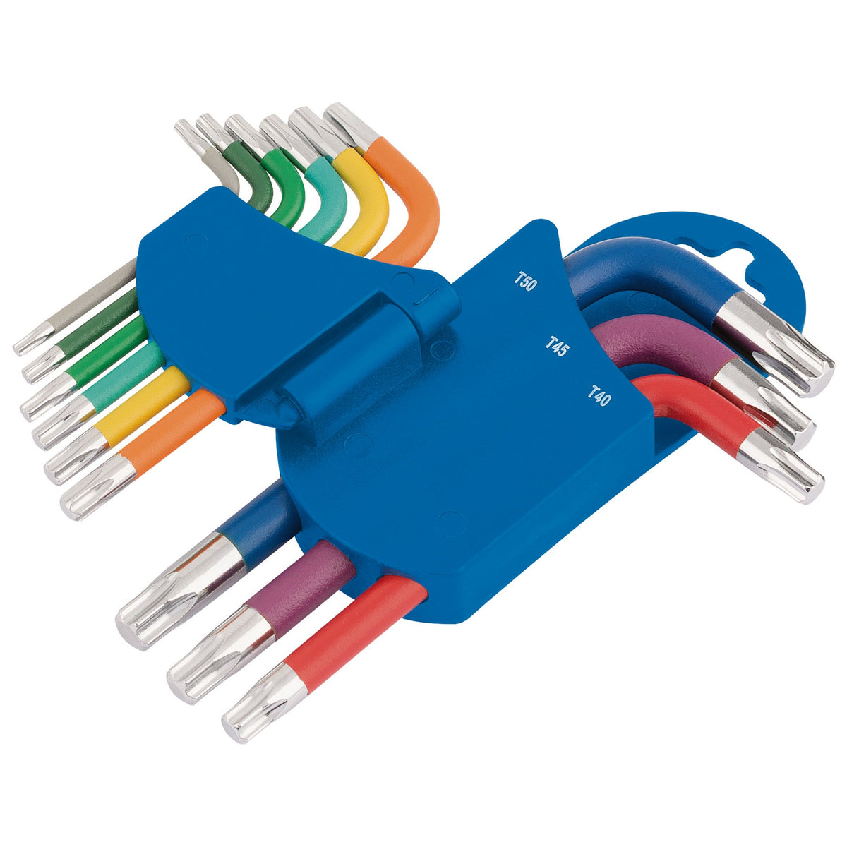 Metric Coloured Short Arm Draper TX-STAR Key Set (9 Piece): Model No.870-1ZITX9/C
