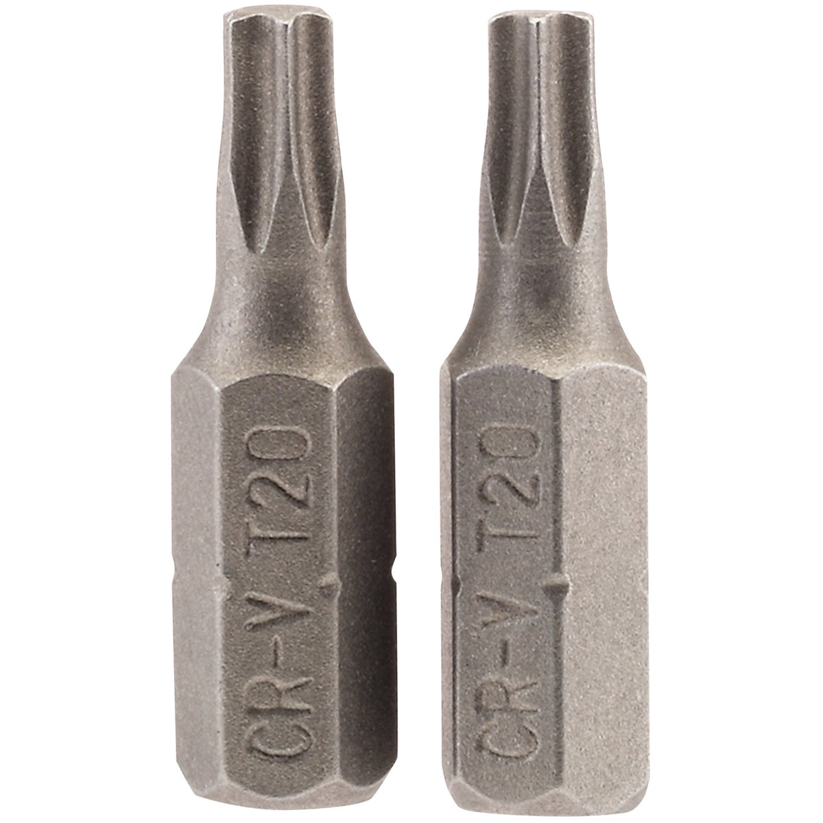 T20 1/4" Hex. Draper TX-STAR Insert Bit 25mm Long x 2: Model No. 25TX/2/B