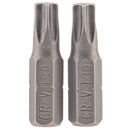 T30 1/4" Hex. Draper TX-STAR Insert Bit 25mm Long x 2: Model No. 25TX/2/B
