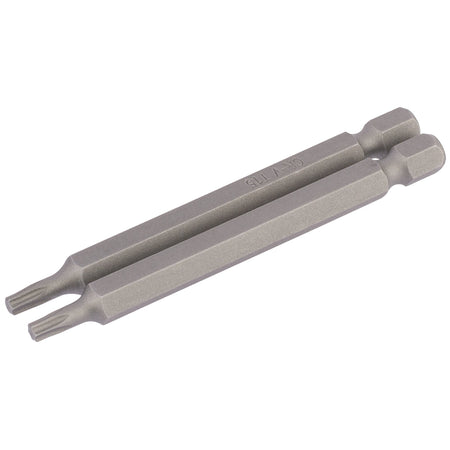 T15 1/4" Hex. Draper TX-STAR Insert Bit 75mm Long x 2: Model No. 75TX/2/B