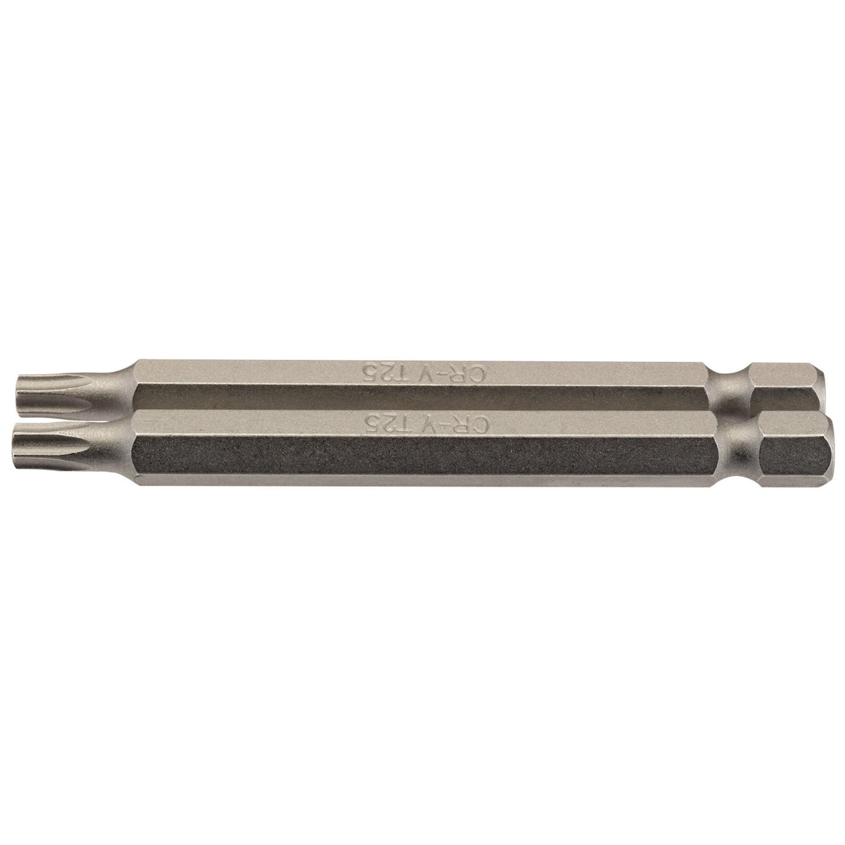 T25 1/4" Hex. Draper TX-STAR Insert Bit 75mm Long x 2: Model No. 75TX/2/B