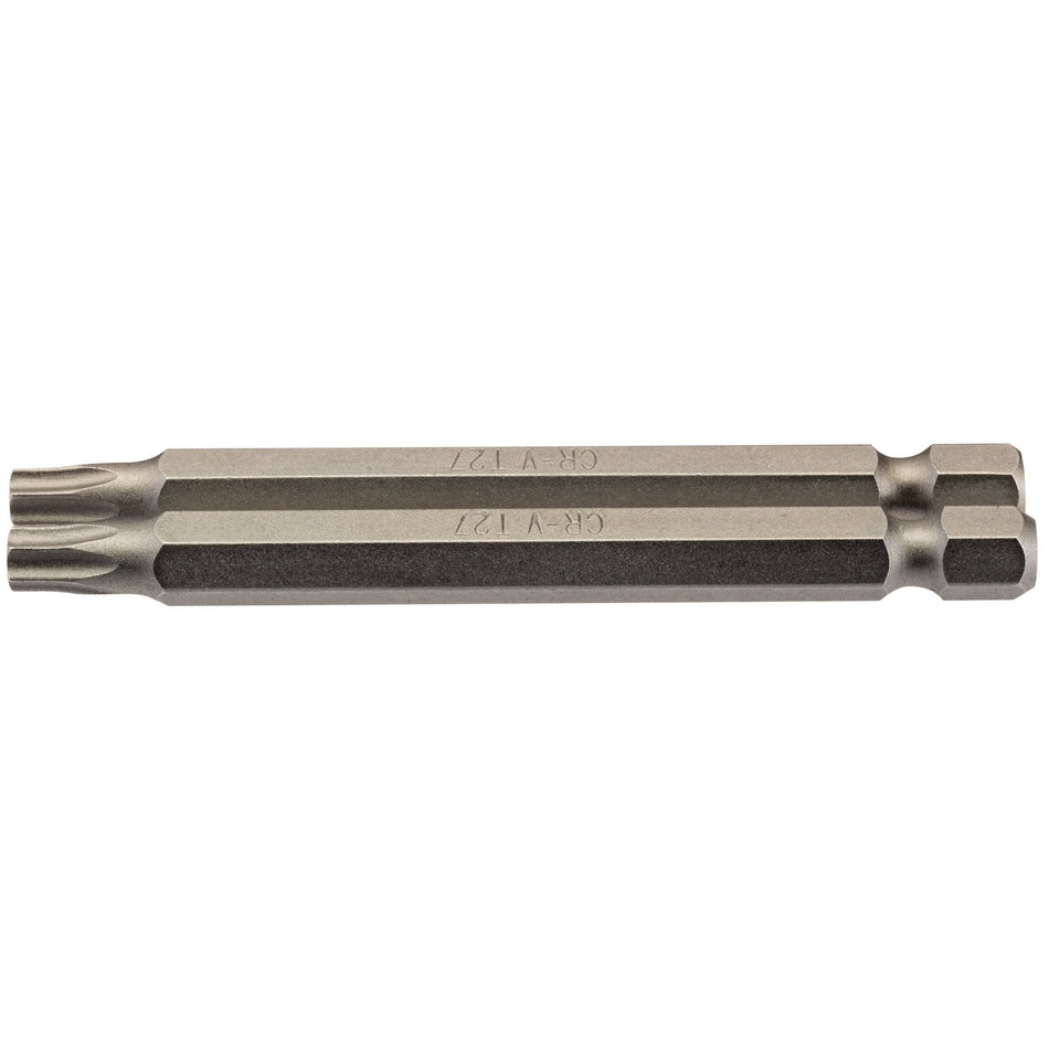 T27 1/4" Hex. Draper TX-STAR Insert Bit 75mm Long x 2: Model No. 75TX/2/B