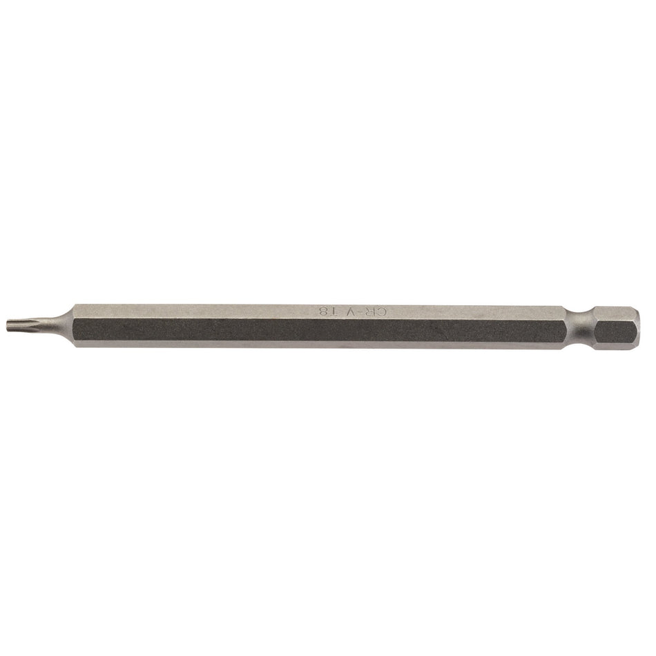 T8 1/4" Hex. Draper TX-STAR Insert Bit 100mm Long x 1: Model No. 100TX/1/B