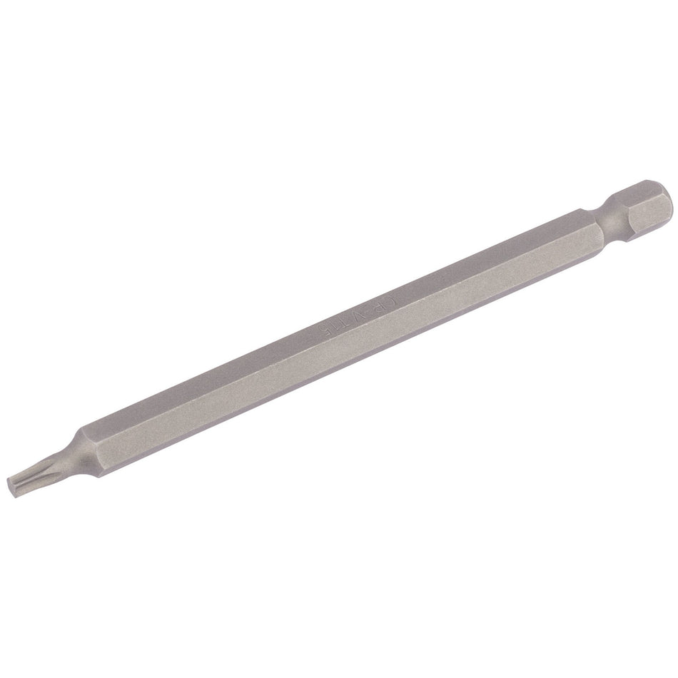 T15 1/4" Hex. Draper TX-STAR Insert Bit 100mm Long x 1: Model No. 100TX/1/B