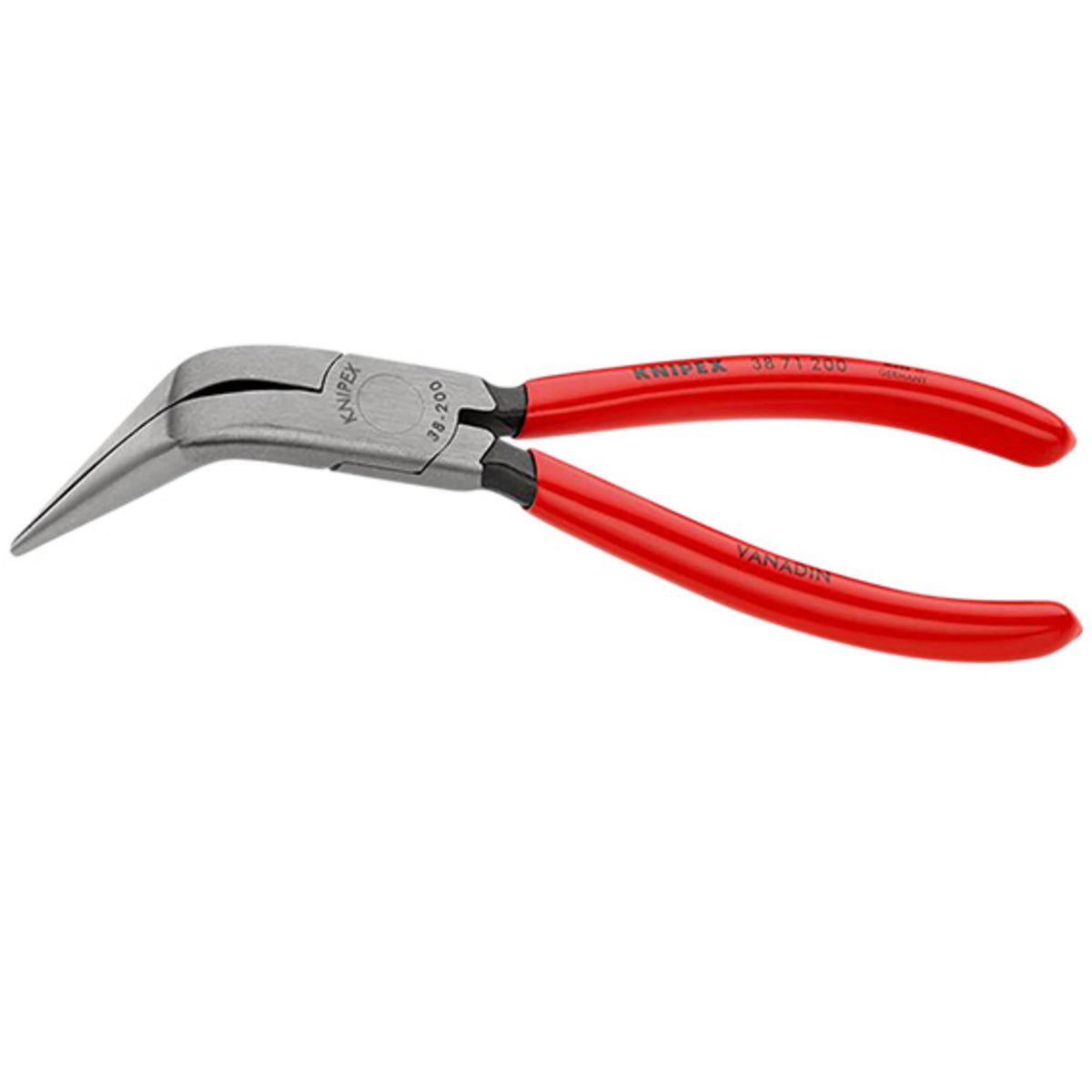 KNIPEX 38 71 200 Mechanics' Bent Nose Pliers, 200mm