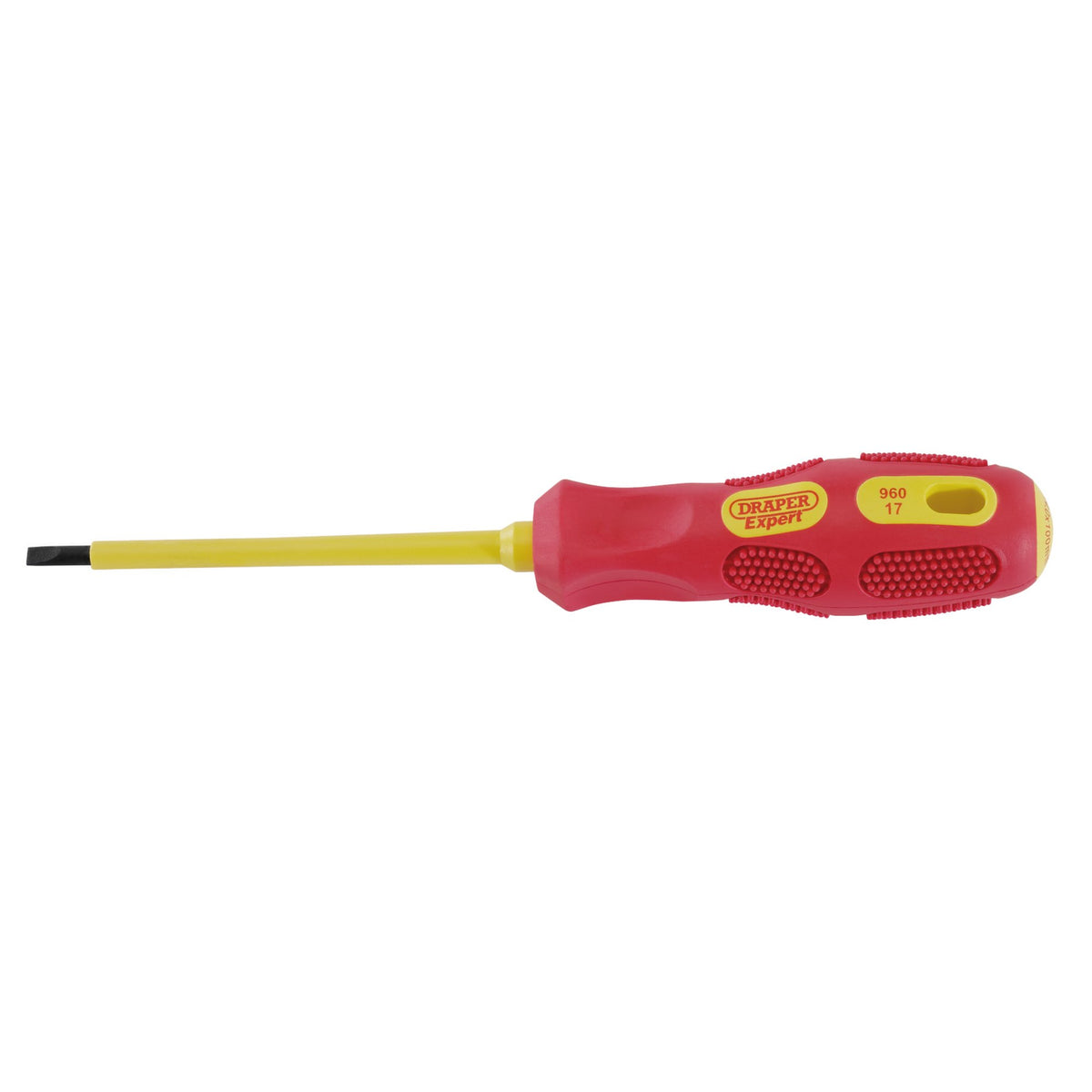 DRAPER Expert 4.0mm x 100mm Fully Insulated Plain Slot Screwdriver: Model No.960