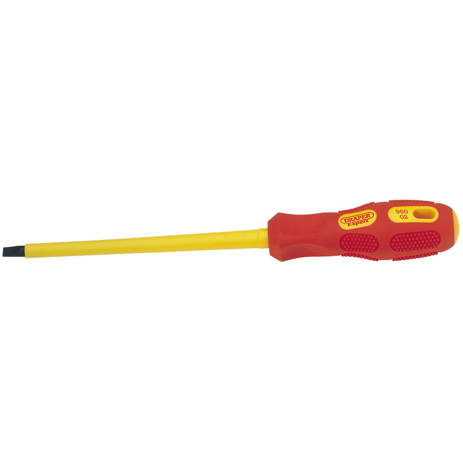 DRAPER Expert 6.5mm x 150mm Fully Insulated Plain Slot Screwdriver (Sold Loose): Model No.960B