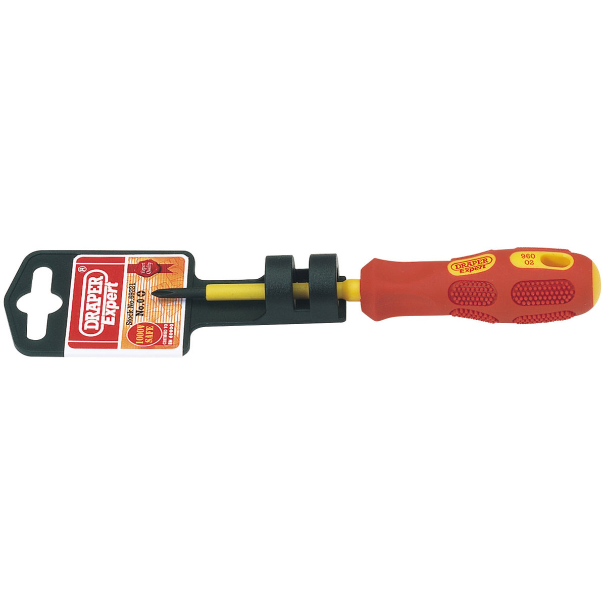 DRAPER Expert No.0 x 60mm Fully Insulated Cross Slot Screwdriver: Model No.960CS