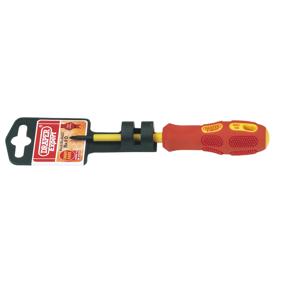 DRAPER Expert No.0 x 60mm Fully Insulated PZ Slot Screwdriver: Model No.960PZ