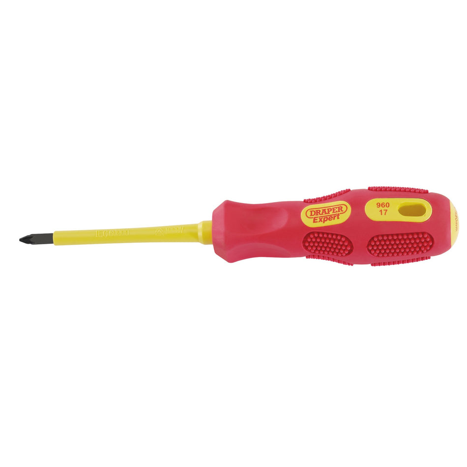 DRAPER Expert No.1 x 80mm Fully Insulated PZ Slot Screwdriver: Model No.960PZ