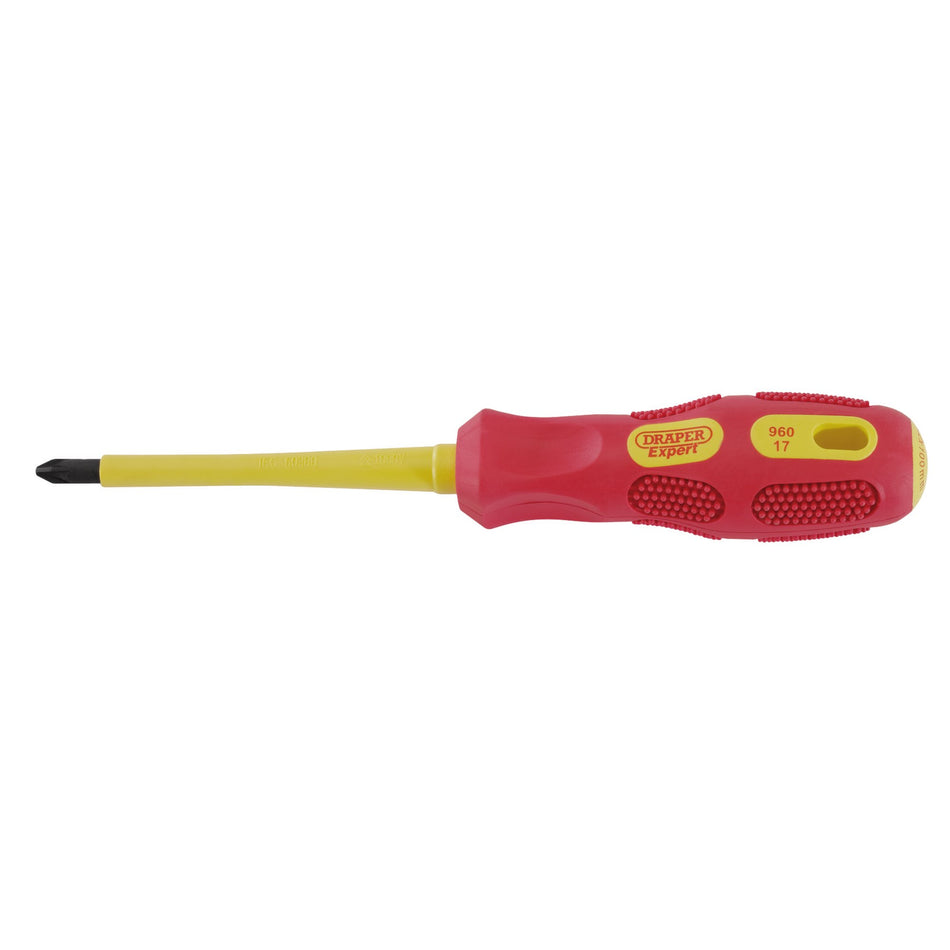 DRAPER Expert No.2 x 100mm Fully Insulated PZ Slot Screwdriver: Model No.960PZ