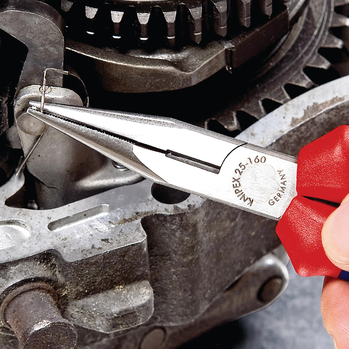 Knipex 160mm Long Nose Plier - Heavy Duty Handles : Model No.25 02 160 SBE