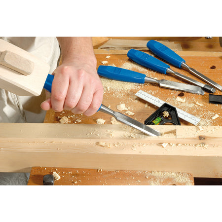 DRAPER 4 Piece Bevel Edge Wood Chisel Set: Model No.WCS/4