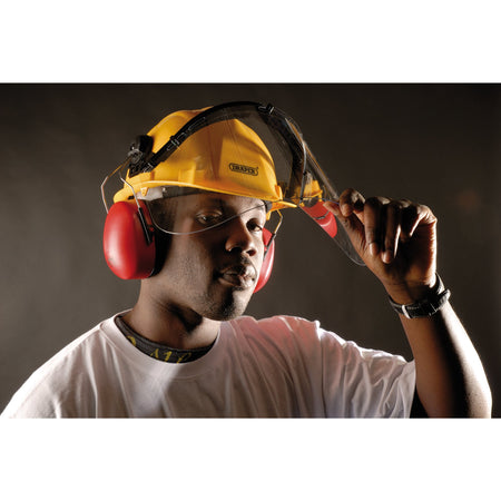DRAPER Safety Helmet with Ear Muffs and Visor: Model No.SHEMV