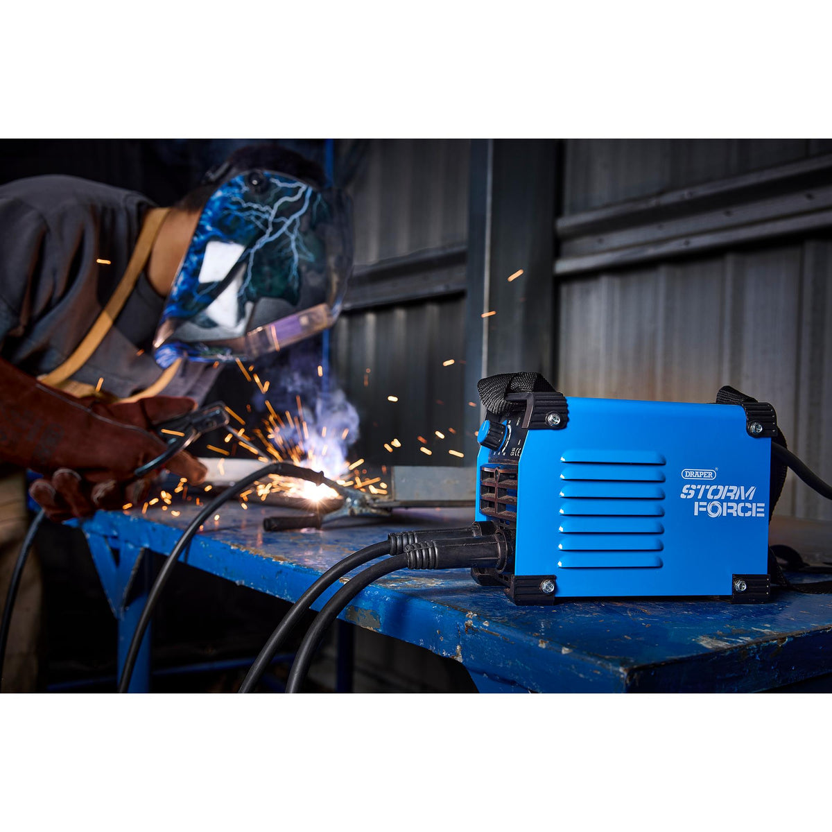 Draper Storm Force MMA Inverter Welder, 140A: Model No. INV140A/SF