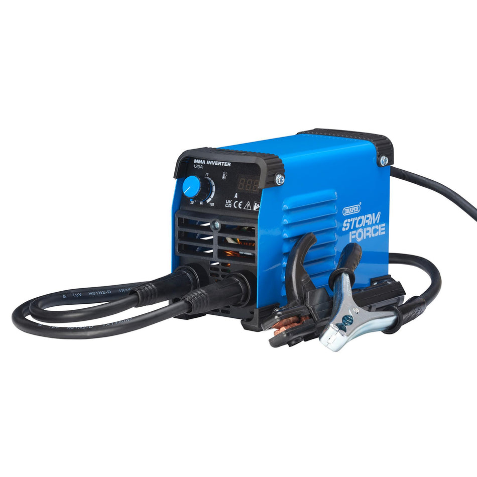 Draper Storm Force MMA Inverter Welder, 120A: Model No. INV120A/SF
