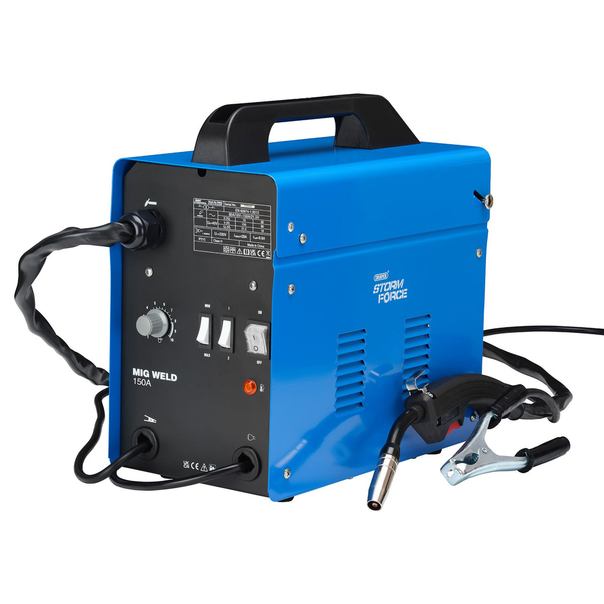 Draper Storm Force Gasless MIG Welder, 150A: Model No. MW150A/SF