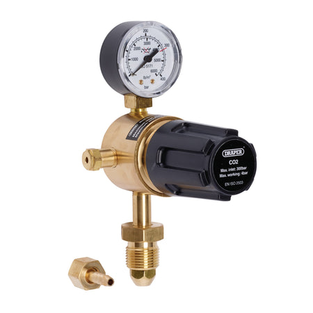 Industrial Gas Bottle Regulator with Single Gauge, 300 bar: Model No. WREGICO2-1G