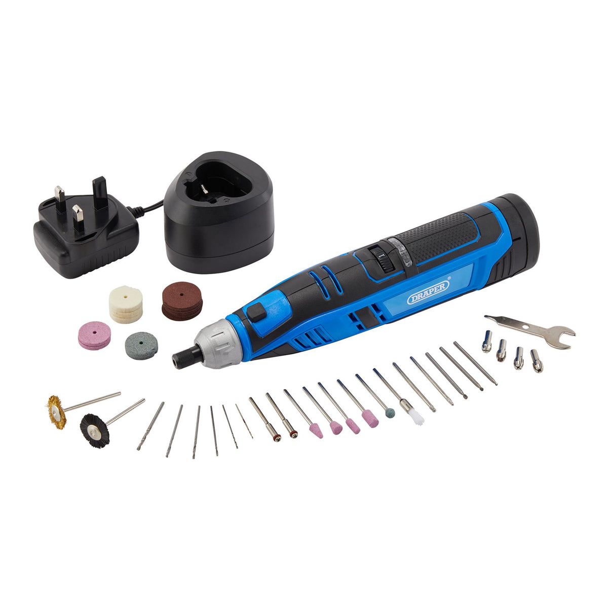12V Rotary Multi-Tool Kit, 1 x 1.5Ah Battery, 1 x Fast Charger (50 Piece) : Model No. CMG12VD