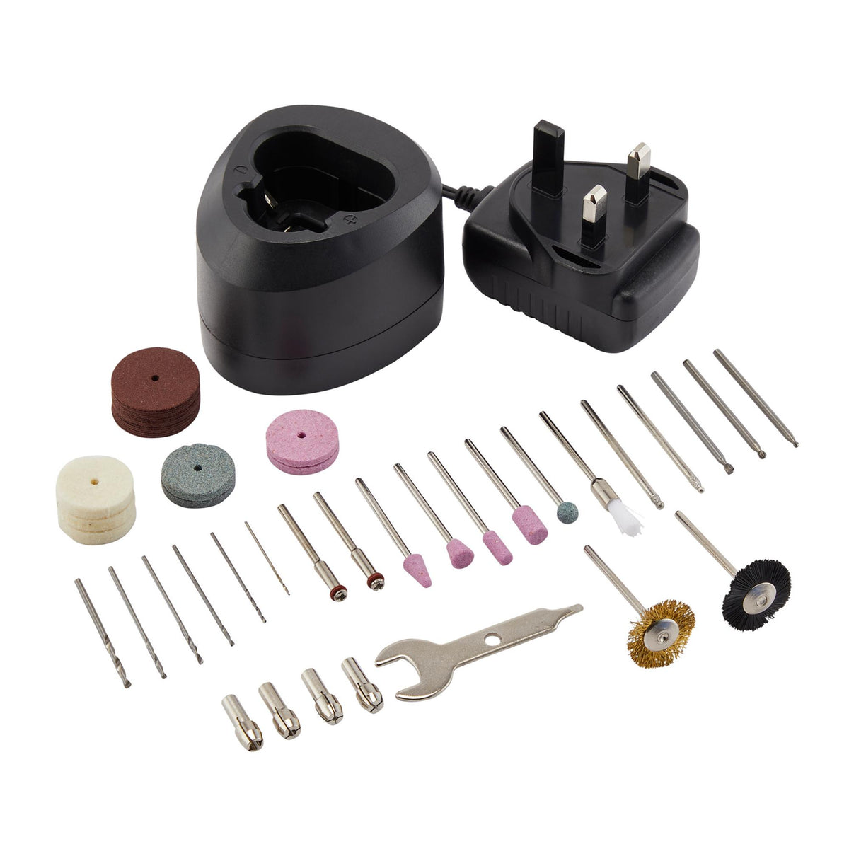 12V Rotary Multi-Tool Kit, 1 x 1.5Ah Battery, 1 x Fast Charger (50 Piece) : Model No. CMG12VD
