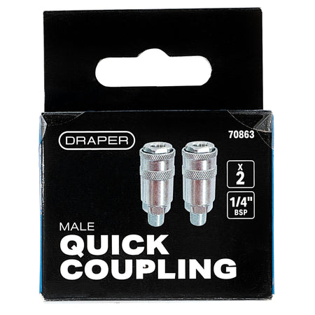 1/4" Male Quick Coupling (Pack of 2) : Model No. EAC