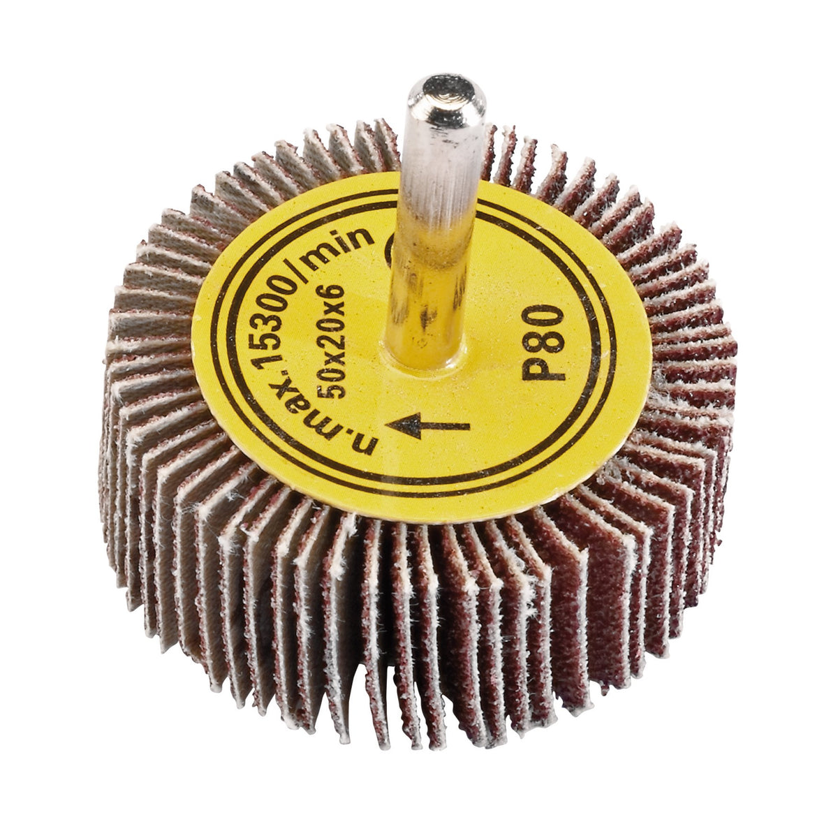 Abrasive Flap Wheel (50mm x 20mm 80 Grit): Model No. PTAFW