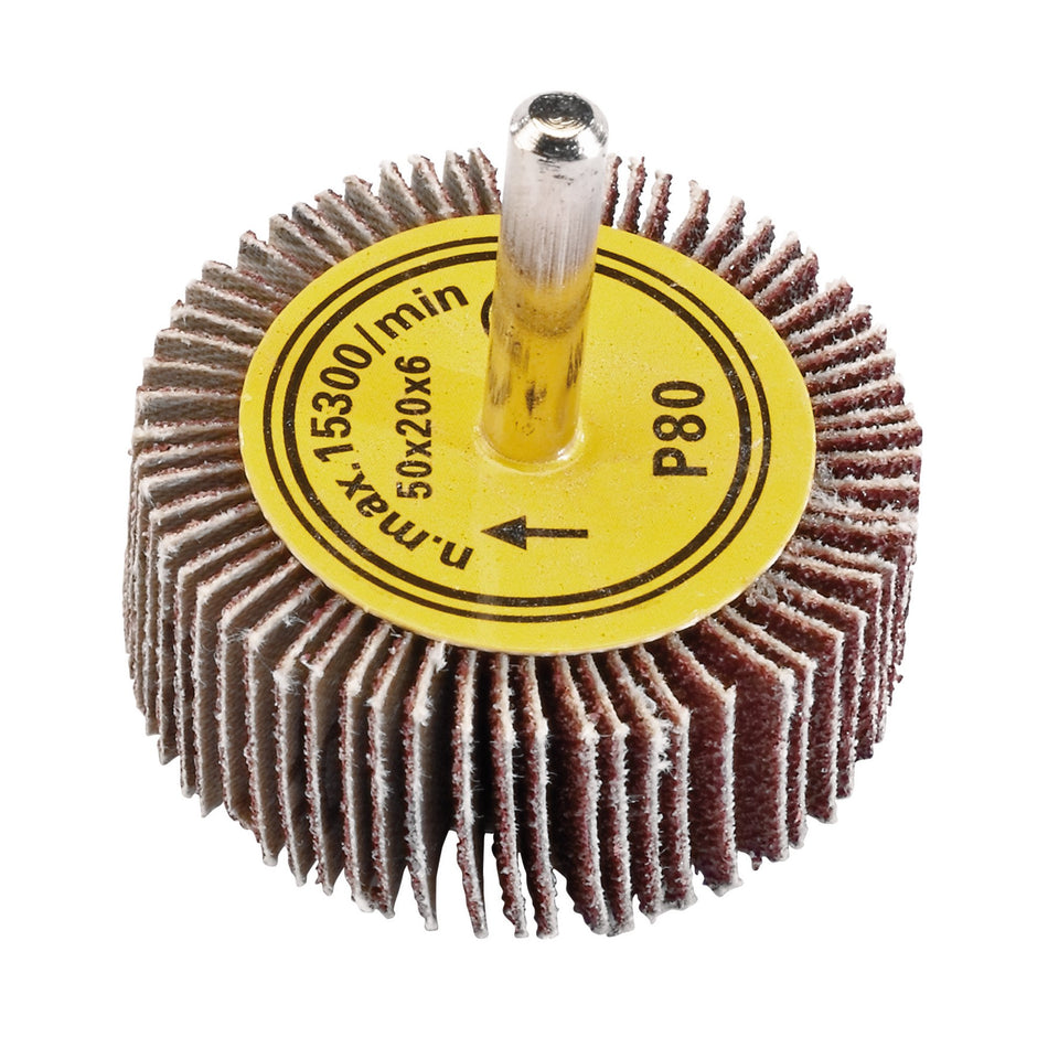 Abrasive Flap Wheel (50mm x 20mm 80 Grit): Model No. PTAFW