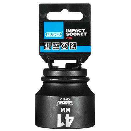 DRAPER Expert 41mm 3/4in. Square Drive Hi-Torq ; 6 Point Impact Socket: Model No.419-MM