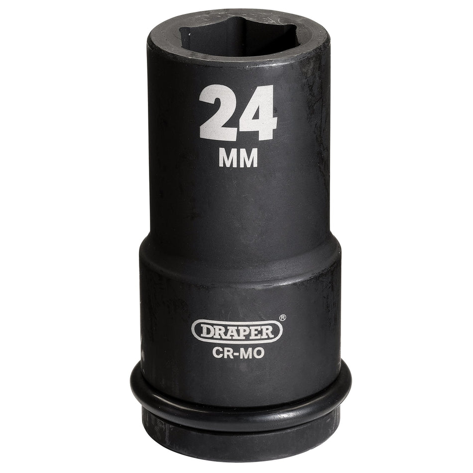 DRAPER Expert 24mm 3/4in. Square Drive Hi-Torq ; 6 Point Deep Impact Socket: Model No.419D-MM